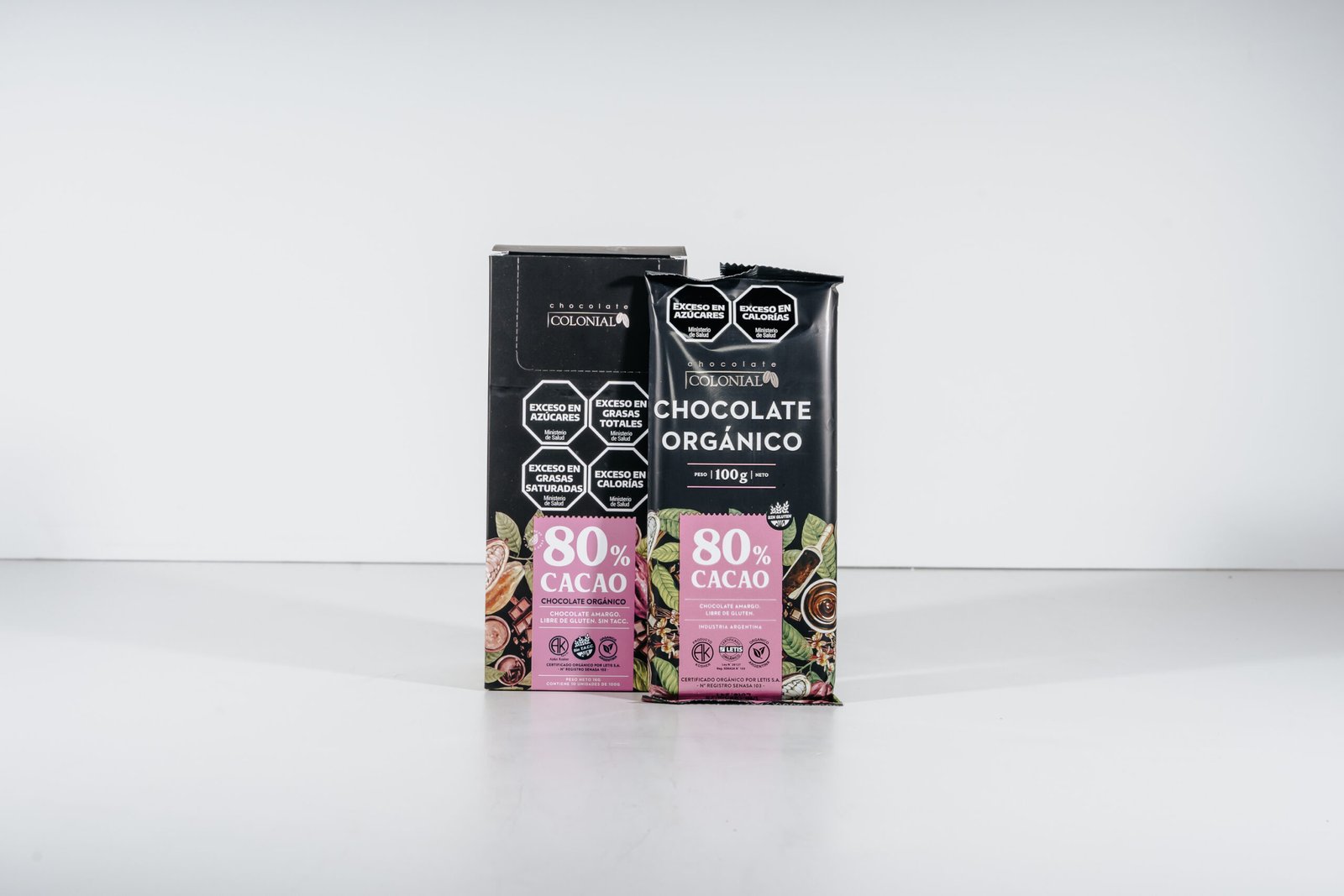 BARRA CHOC. ORGANICO 80% - ESTUCHE POR 10 UNID. DE 100GR - Image 2