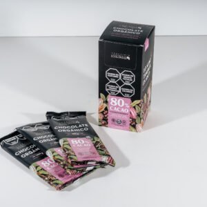 BARRA CHOC. ORGANICO 80% - ESTUCHE POR 10 UNID. DE 100GR